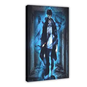 Anime Solo Leveling V Canvas Poster Wall Art for Home Bedroom Office Dorm Room Decor