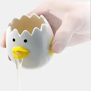 Cute Ceramic Egg Separator – Yellow Vomiting Chicken Design, Practical Yolk & White Splitter, Dishwasher Safe no brand