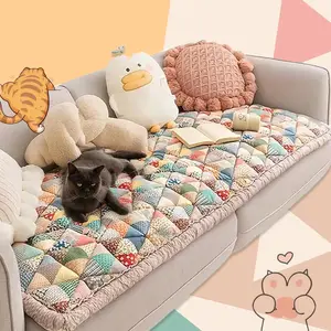 Geometric Pattern Pet Sofa Mat, Soft Comfortable Non-slip Pet Couch Cushion, Pet Supplies