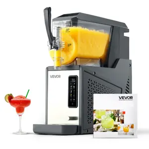 summervibes VEVOR Slushie Machine, 4L/135oz No Ice Needed Slushy Machine for Home, Frozen Drink Maker with Single Tank, Margarita Machine with Self-Cleaning, for Frozen Margaritas, Frapps, Milkshake More