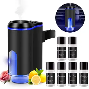 Smart Car Air Freshener Diffuser, Car Interior Diffusers, Auto On/off Aromatherapy Car mounted fragrance machine, USB Rechargeable, Vent Clip, 6 Oil Refills, Long-Lasting Fragrance