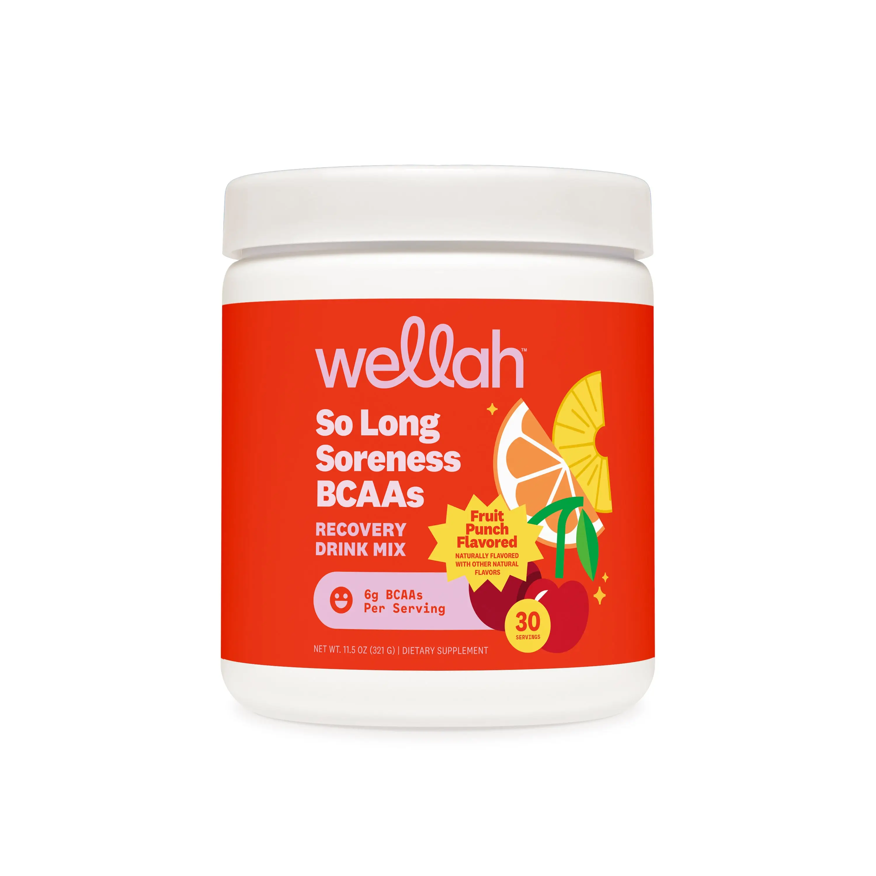 Wellah BCAAS + Electrolytes | Branch Chain Amino Acid Supplement | 6g Amino Complex Per Serving | Recovery Drink Mix For Muscle Repair & Post-Workout
