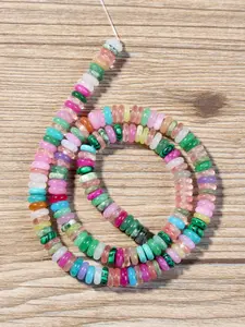 Multicolor Natural Gemstone Crystal Loose Beads, Gemstones And Crystals, 6x2mm Jewelry Making Supplies, DIY Boho Style Charm Necklace Bracelet, 160-170 Pcs One Strand