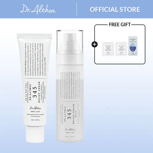 [Dr.Althea Official] 345 Relief Cream & Mist Duo - Soothing Cream for Deep Hydration and Moisture Balance, Dual-Layer Cream Mist to Lock In Moisture