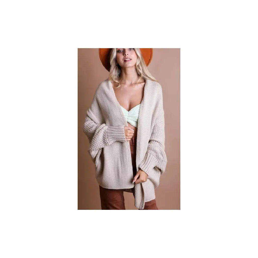 Bat Sleeve Knit Cardigan
