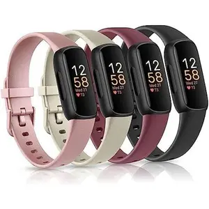 4 Pack Bands Compatible with  Inspire 3 Bands for Women Men,   Adjustable Replacement Straps for  Inspire 3 Fitness Tracke