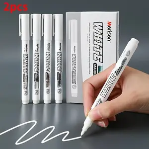 2pcs Paint Waterproof Marking Pen, Ideal for DIY Graffiti, Wood, Glass, Painting, Leather, Ledger, Durable and Versatile, Multipurpose Marker Pen