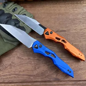 H7650 Portable Folding Pocket Knife with Secure Lock, Durable Blade, Lightweight Aluminum Handle, Multi-Color Choices, Ideal for Everyday Home Use