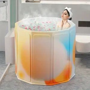 Portable Foldable lce Bath Tub FastMuscle Recovery Easy-to-Store Home Outdoors Gyms Quick Openingwithout Installation No Water Leakage (lce/Hot Universal)japanese soaker tub Foldable Home Bathtub For Summer/ Large Soaking Tub/ Inflatable Bathtub