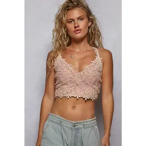 Floral Lace Bralette (pink)