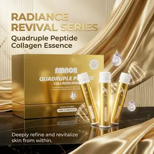 NMNOR Caviar Collagen Tripeptide Drink – 8000mg High Potency, PQQ & Elastin Complex, Anti-Aging & Skin Glow Formula, 10 Liquid Shots (30ml Each), Made for Radiant Skin