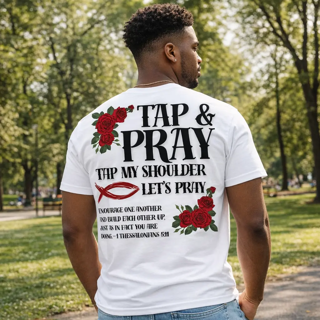 TAP & PRAY - Unisex Graphic T Shirts, Casual Everyday Wear Top, Perfect Gift Fashion Statement Tee