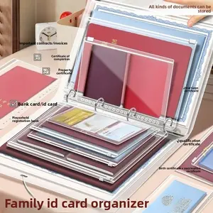 Important Document Organizer with Zipper Binder, Work Organizer, Document Bag for Birth Certificate Holder, Waterproof Storage Bag, I Go Missing Binder for Family Safety, Certificate & Bill Filing Book