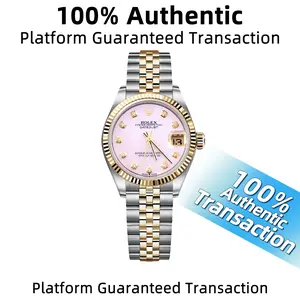 Rolex Datejust 31 ref. 68273 Two-Tone (Steel/Yellow Gold) Automatic - Fluted Bezel, Jubilee Bracelet, Custom Pink MOP Dial Ladies Watch WHP040457/WHP040043