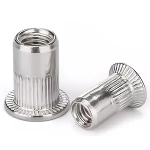M5 Stainless Rivet Nuts, 304 Stainless Steel Threaded Insert Nut Nutsert Rivnuts, 100 count