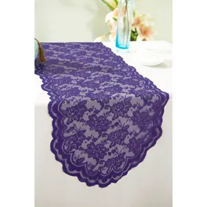 13.5"x108" Caspari Lace Table Runners - Regency Purple (1pc)