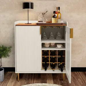 [SummerVibes] HLR Wine Cabinet for Entertaining Enthusiasts - Stylish Modern Bar Cabinet with Ample Storage, Wine - Bottle Organizer, Perfect for Living Room & Dining Room Gatherings