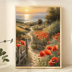 Landscape Pattern DIY Diamond Arts Colorful Painting Kit without Frame, 5D Diamond Arts Colorful Painting Kit, Wall Art Decor for Home Living Room Bedroom