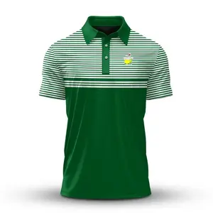 Vintage Masters Green Horizontal Lines 2026 Golf Polo Shirt – Fan-Made Short Sleeve Outdoor Performance Polo