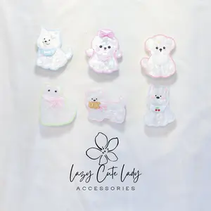 Acrylic Animal Friends Hair Clips – Shiny Cartoon Puppy & Kitty Barrettes | 6 Styles