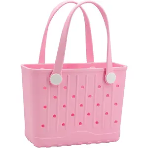 Rubber Beach Bag Small Tote Bag Waterproof Beach Tote Portable Travel Bag for Sports,Pool,Boat,Market,Outdoor