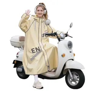 Full Coverage Long EVA Rain Poncho for Women One Piece Thick Design for Bicycle Riding & Outdoor Activities,Raincoat