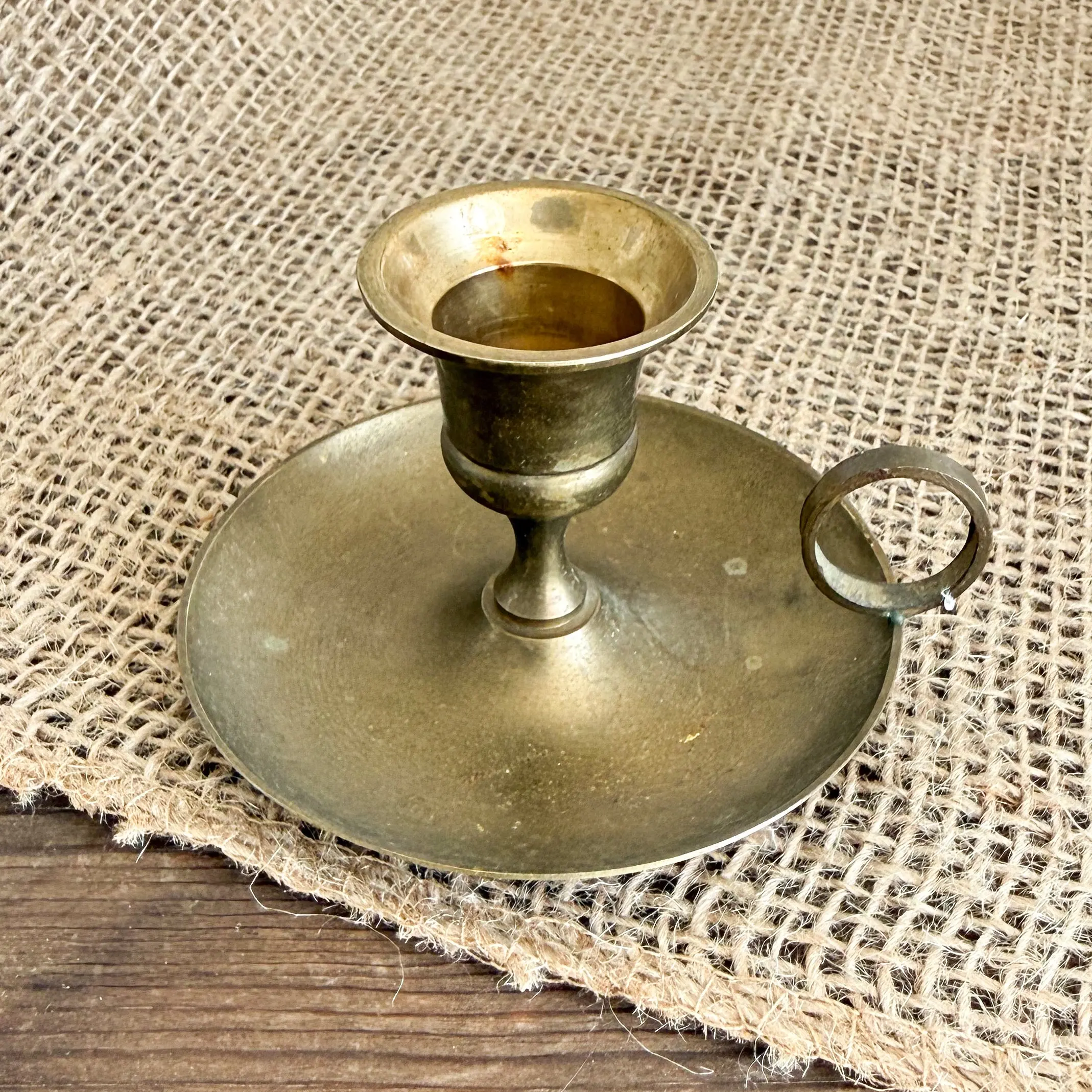 Cinderella Vintage Brass Candle Holder with Candlestick