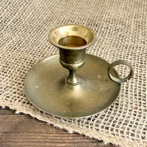 Cinderella Vintage Brass Candle Holder with Candlestick