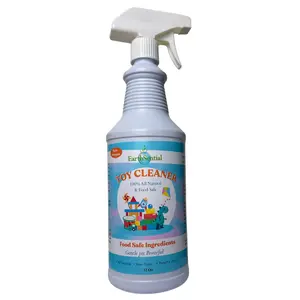 EarthSential Toy Cleaner 32 fl oz – All Natural, Non-Toxic Spray for Children’s Toys & High Chairs – Plant-Based Surface Cleaner