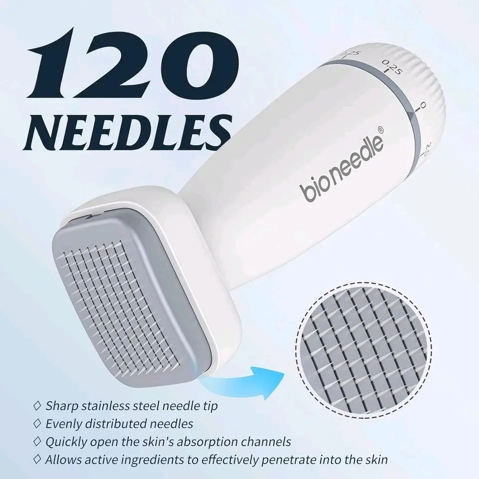 Adjustable Derma Stamp Micro Needling Tool For Hair Growth 120 Pins