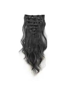 16-piece 7-section wavy curly hair extensions, European and American export model synthetic fiber hair extensions, synthetic hairpiece, Wavy Synthetic Hairpieces