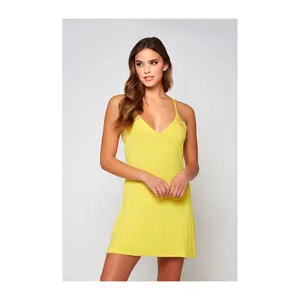 iCollection Knit Racerback Chemise with Lace Detail