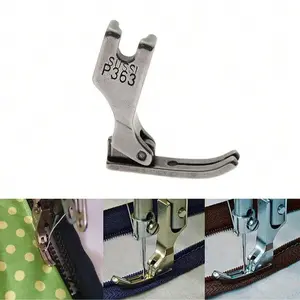 Industrial Sewing Machine Steel Narrow Zipper Presser Foot P363 for Industrial Juki Alfa Brother Sewing Machines, Durable Steel Clamp Foot for Zipper Installation