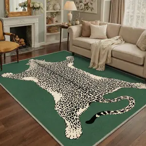 【Deals For You Days】GENIMO Carpet – Soft, Non-Slip, Pet Friendly, Machine Washable Area Rug, Floor Rug Perfect for Living Room, Bedroom, Kitchen, Hallway, Modern Home Decor ,ARN1461-GREEN