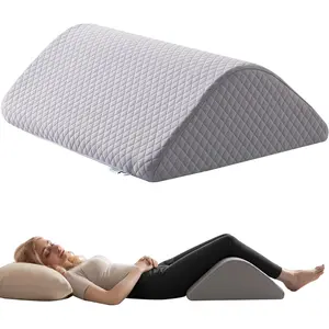 Knee Wedge Pillow for Post-Surgery Recovery-Leg Elevation Support for Sleep Position, Alleviating Lower Back & Hip Pain Enhancing Circulation in Ankles Legs Triangle Pillow with Removable Cover
