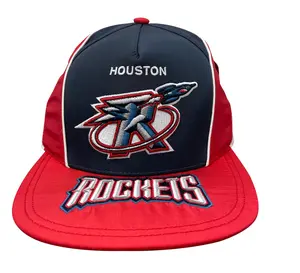 Mitchell & Ness Red/Navy NBA Houston Rockets Freethrow HWC Snapback Hat