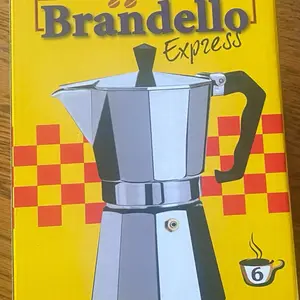 Brandello Express Traditional Stovetop Moka Pot - Brews Up to 6 Cups of Rich Espresso-Style Coffee - No Electricity Needed - Steam-Pressure Brewing