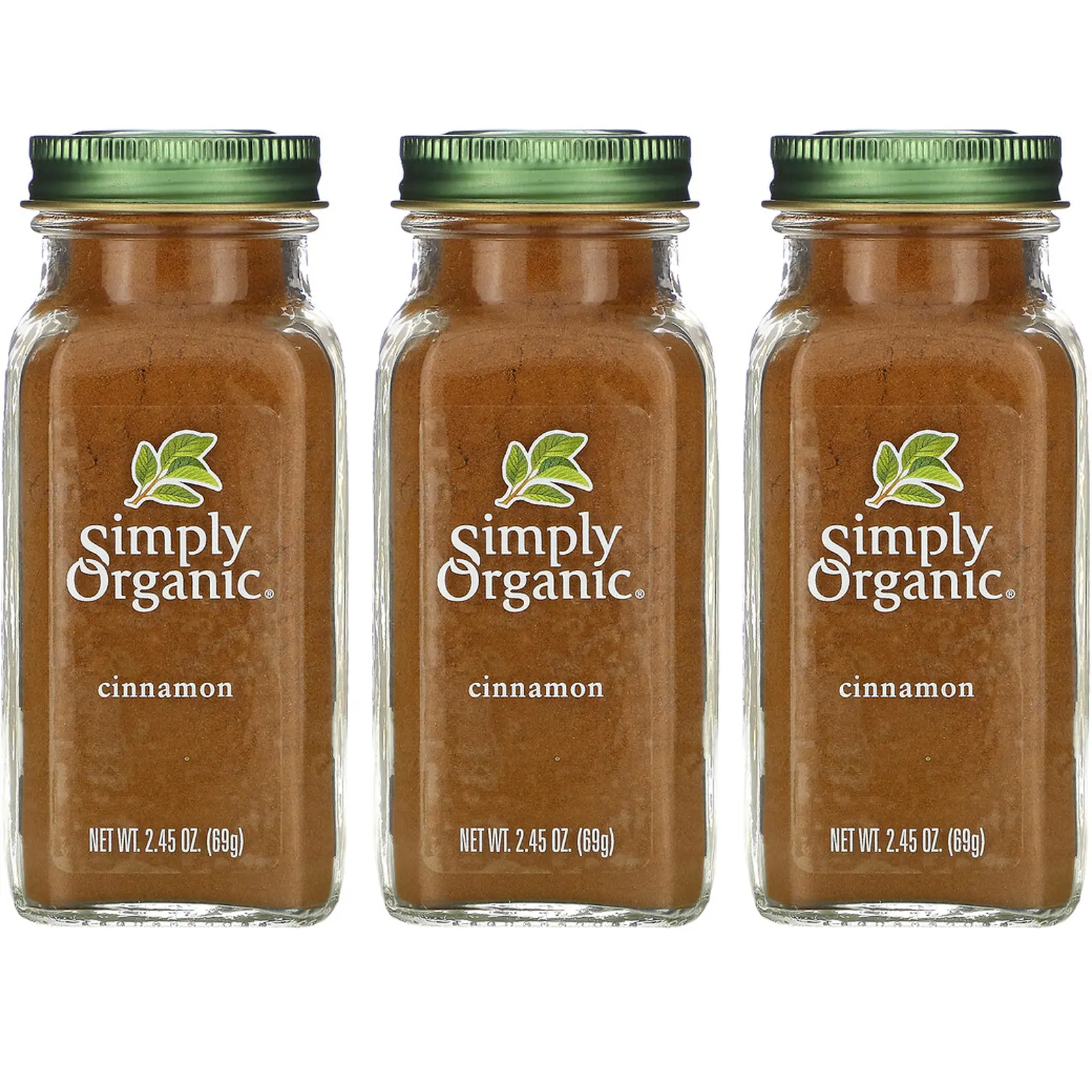 Simply Organic, (3 Pack) Cinnamon, 2.45 oz (69 g)
