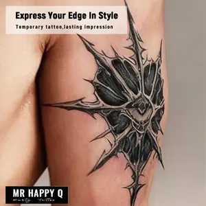 Temporary Tattoo Sticker Waterproof Mystical Eye Totem, Original Tribe Totem Temporary Tattoo, Semi-Permanent Tattoo for Hands Neck