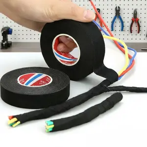 Heavy Duty Electrical Tape 176°C Heat Resistant Waterproof Insulation Tape Flame Retardant High Adhesive Tear Resistant Wire Repair Tape Automotive Harness Industrial Grade Halogen Free DIY Tools