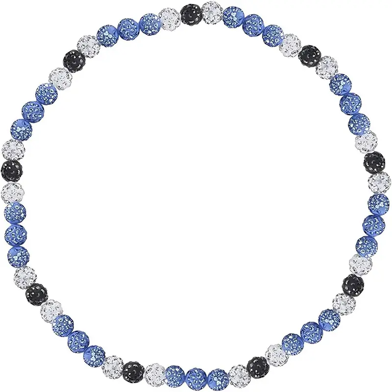 Baseball Beaded Necklace for Men Ice Collection Baseball Necklace Bling Rhinestone Beaded Necklace Discoball Baseball Dirp Accessories  Gifts for Women Baseball Team Lovers