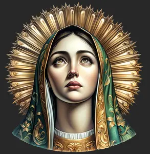 Premade Virgin Mary 2 Gangsheet | DTF transfers | Ready to press | Direct to film Transfer | Quick shipping| Premade gang sheet