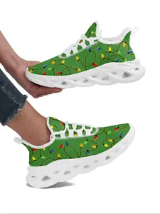 Women's Fashionable Halloween Themed Lace Up Front Sneakers, Casual Comfortable Breathable Lightweight Sporty Running Shoes, Female All-match Round Toe Sports Shoes