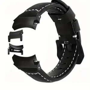 Leather Strap for Samsung Galaxy Watch 7 6 5 4 40mm 44mm Watch 5 Pro 45mm, Watchband for Galaxy Watch 6 Classic 47mm Accessories, With Quick Release Button