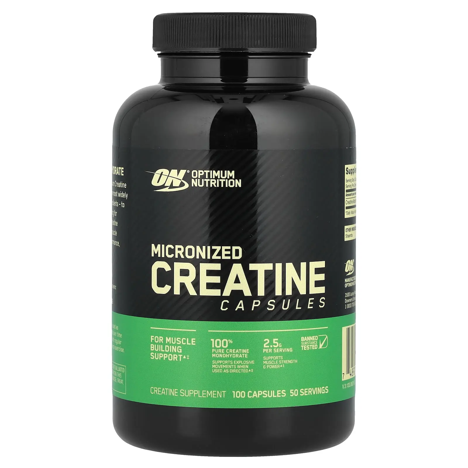 Optimum Nutrition Micronized Creatine Capsules, 100 Capsules (1.25 g per Capsule ) Optimum Nutrition Micronized Creatine Capsules, 100 Capsules (1.25 g per Capsule )