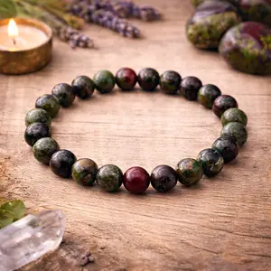 Dragon Blood Style Bead Stretch Bracelet – 8mm Beads