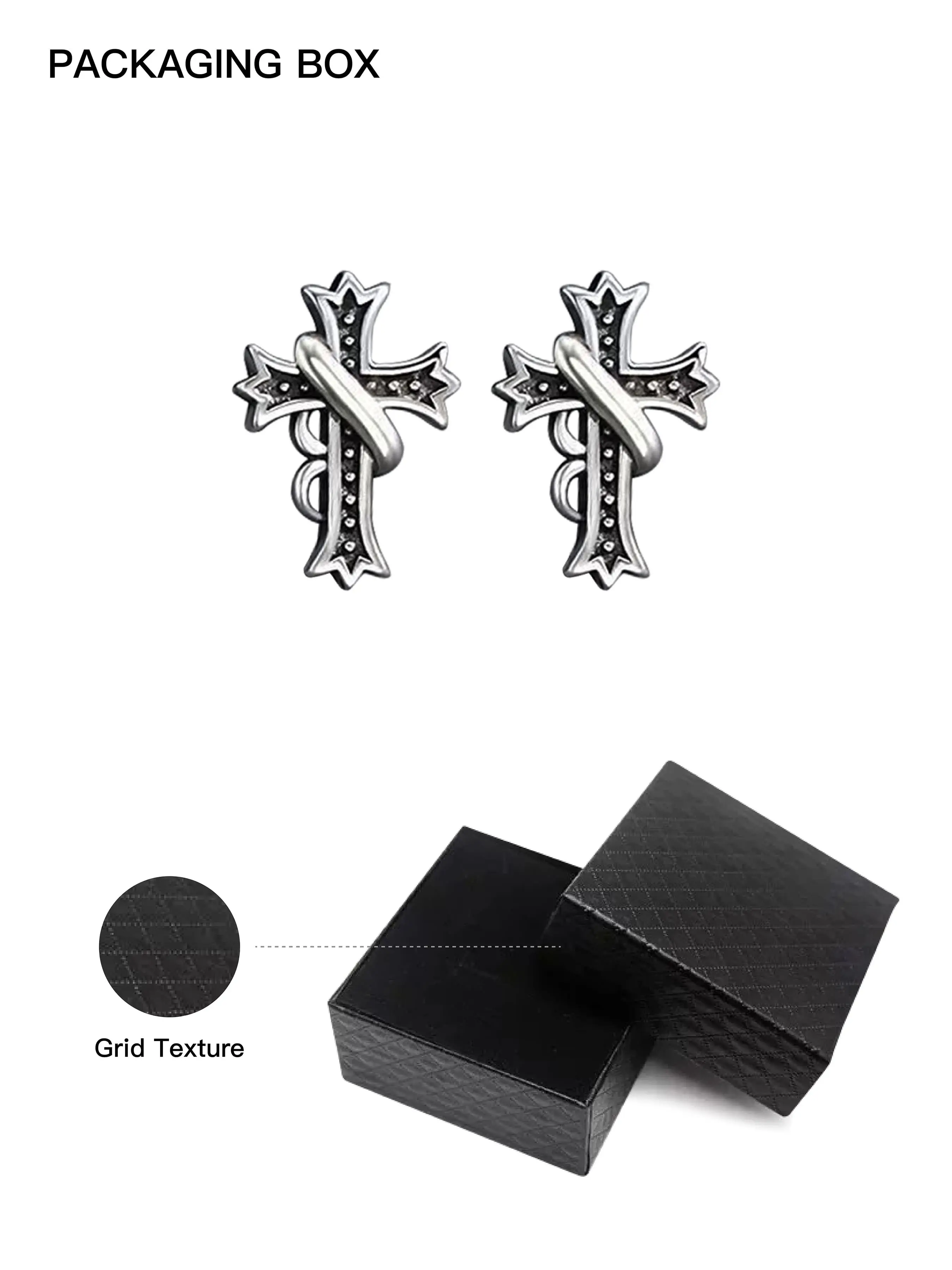 Unisex Cross Stud Earrings Set, Casual Fashion Design, Perfect Gift for Special Occasions, Versatile Accessory for All Seasons, Cross Pattern, Stud Earrings Jewelry