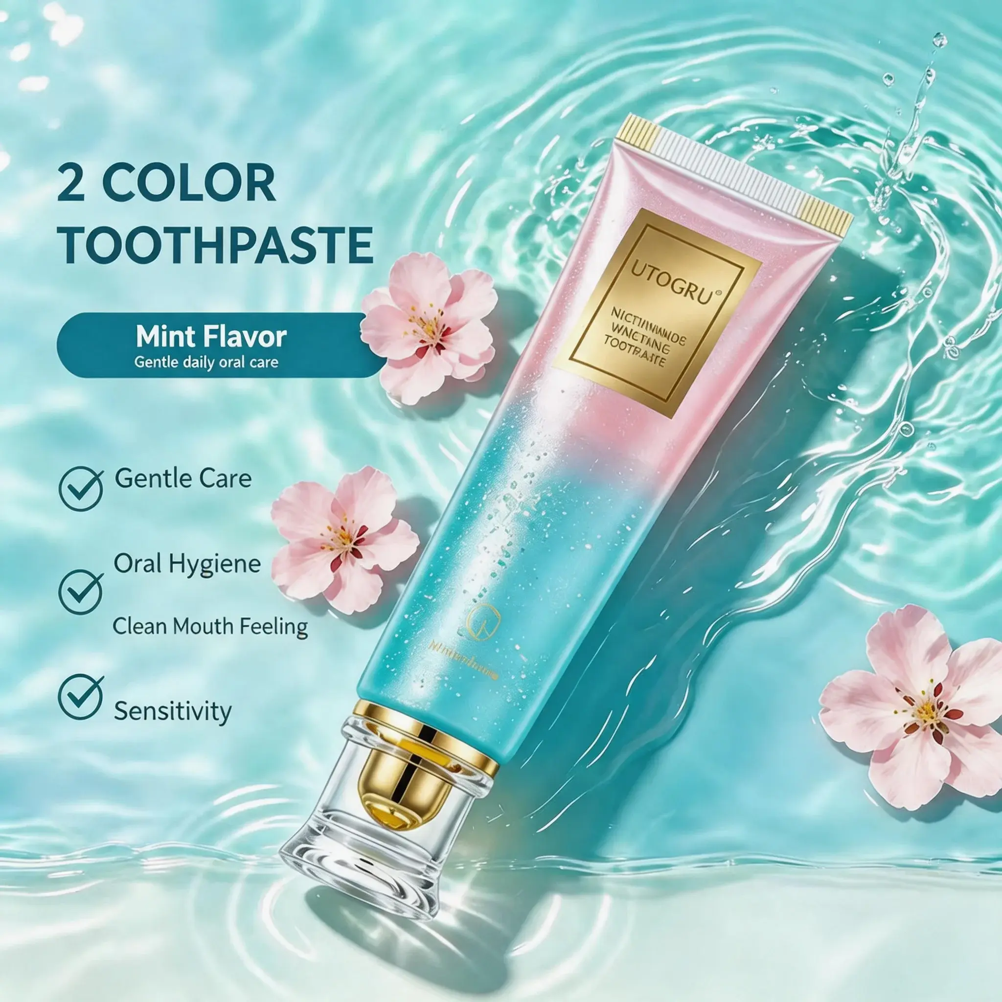 Household Daily Niacinamide Toothpaste Mint Taste Gradient Tube Oral Cleaning Paste