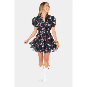 Clementine Elastic Waist Mini Dress - Twilight