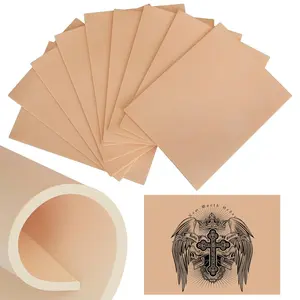 Soft Double-Sided Tattoo Practice Skin - Realistic 8x6 Inch Training Skins for Beginners & Pros, Ideal for Tattooing Techniques, Available in Bulk Packs